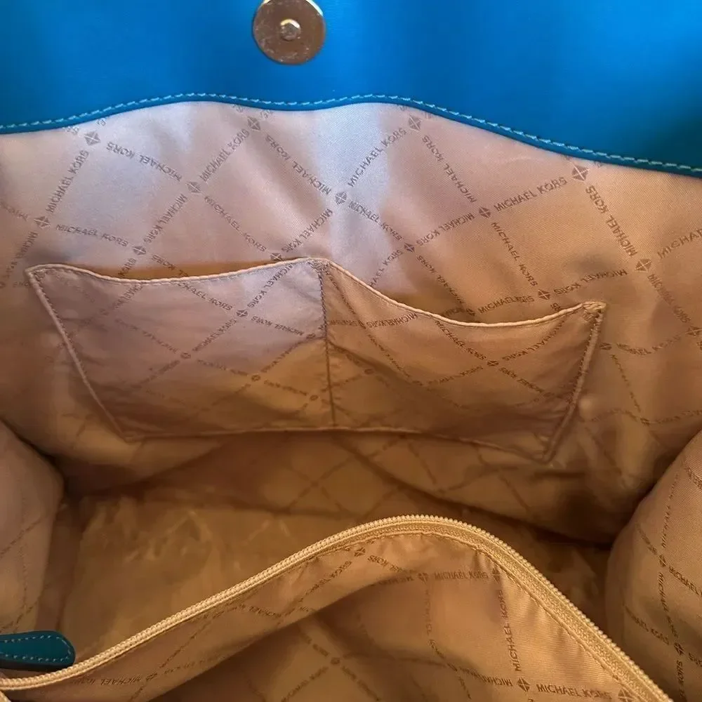 Michael Kors Blue and Brown Men's Bag